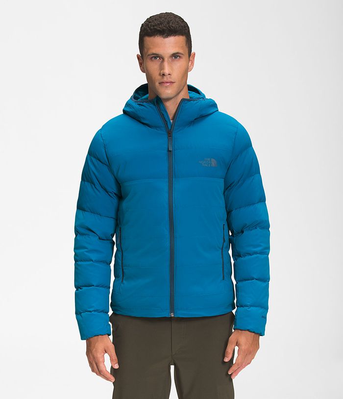 The North Face Puffer Jacket Castleview 50/50 Blue - Mens - Thailand HVOAN-8769